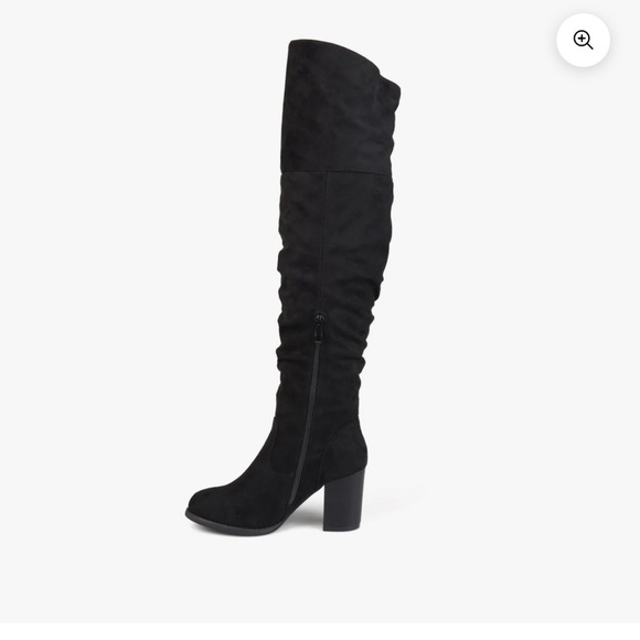 NWOT Journee Collection Black Heeled Boots, size 10 extra wide calf - Picture 6 of 8